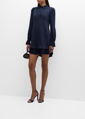 Cinq a Sept Rayna Combo Shirting Mini Dress