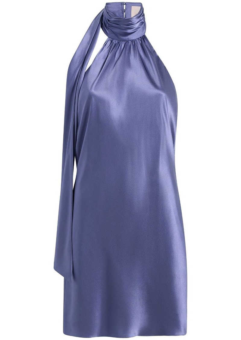 Cinq a Sept satin-finish halterneck dress