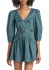 Cinq a Sept Siene Cotton-Blend Belted Minidress