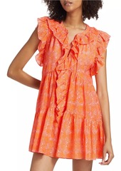 Cinq a Sept Summer Waves Letitia Abstract Minidress