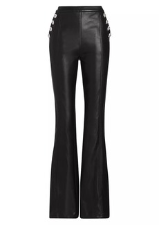 Cinq a Sept Suzette Rhinestone Faux Leather Pants