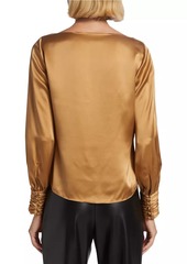 Cinq a Sept Taylee Cowlneck Silk Blouse