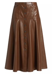 Cinq a Sept Veena Vegan Leather Midi-Skirt