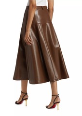 Cinq a Sept Veena Vegan Leather Midi-Skirt