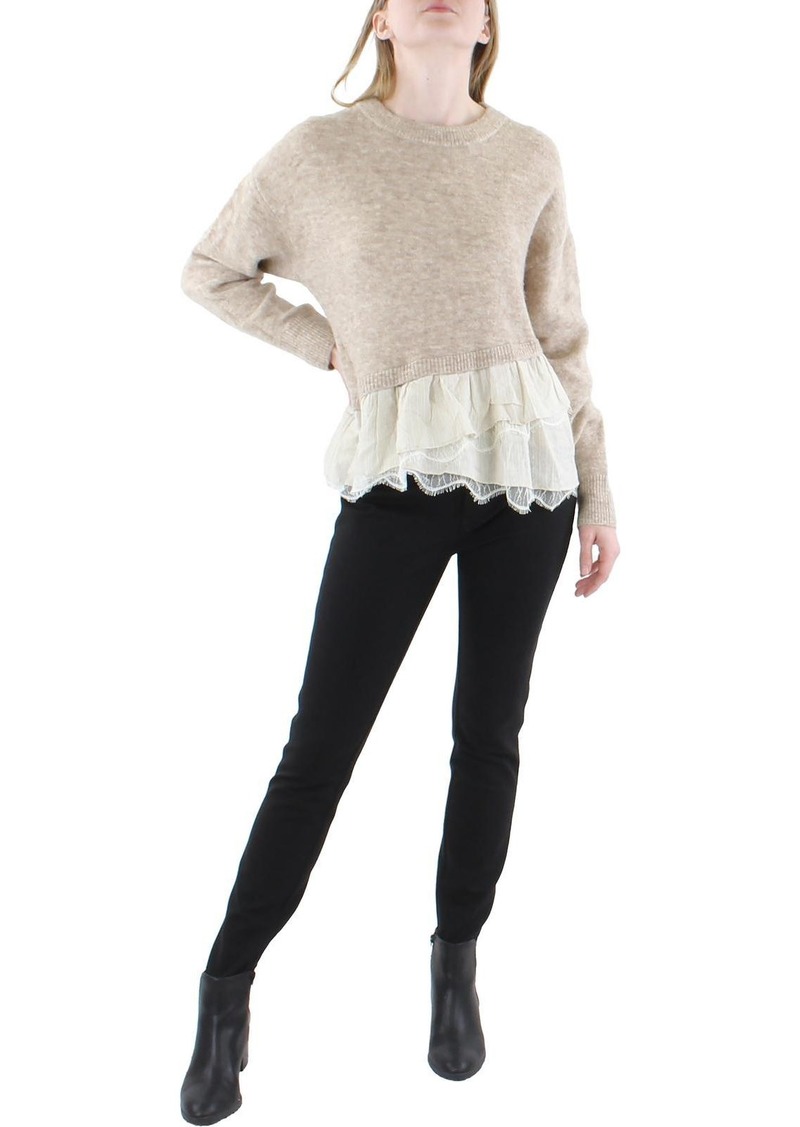 Cinq a Sept Womens Wool Blend Crewneck Pullover Sweater