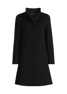 Cinzia Rocca Envelope Collar Wool-Cashmere Coat