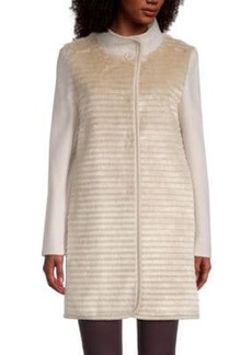 Cinzia Rocca Faux Fur & Virgin Wool-Blend Coat