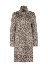 Cinzia Rocca Leopard-Print Wool-Blend Coat
