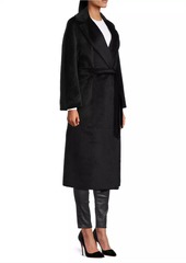 Cinzia Rocca Pressed Alpaca Wrap Long Coat