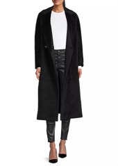 Cinzia Rocca Pressed Alpaca Wrap Long Coat