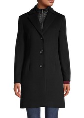 Cinzia Rocca Shawl Collar Wool-Blend Coat