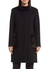 Cinzia Rocca Trim Virgin Wool-Blend Coat