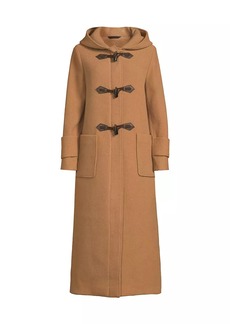 Cinzia Rocca Wool Hooded Toggle Coat