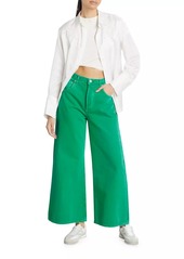 Citizens of Humanity Beverly Cotton Wide-Leg Crop Jeans