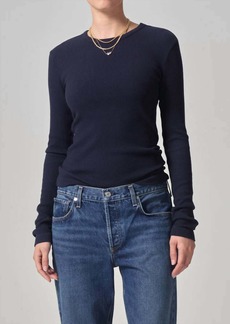 Citizens of Humanity Bina Crewneck Top In Navy