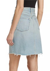 Citizens of Humanity Carolina Deconstructed Knee-Length Denim Skirt