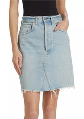 Citizens of Humanity Carolina Deconstructed Knee-Length Denim Skirt