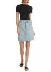 Citizens of Humanity Carolina Deconstructed Knee-Length Denim Skirt