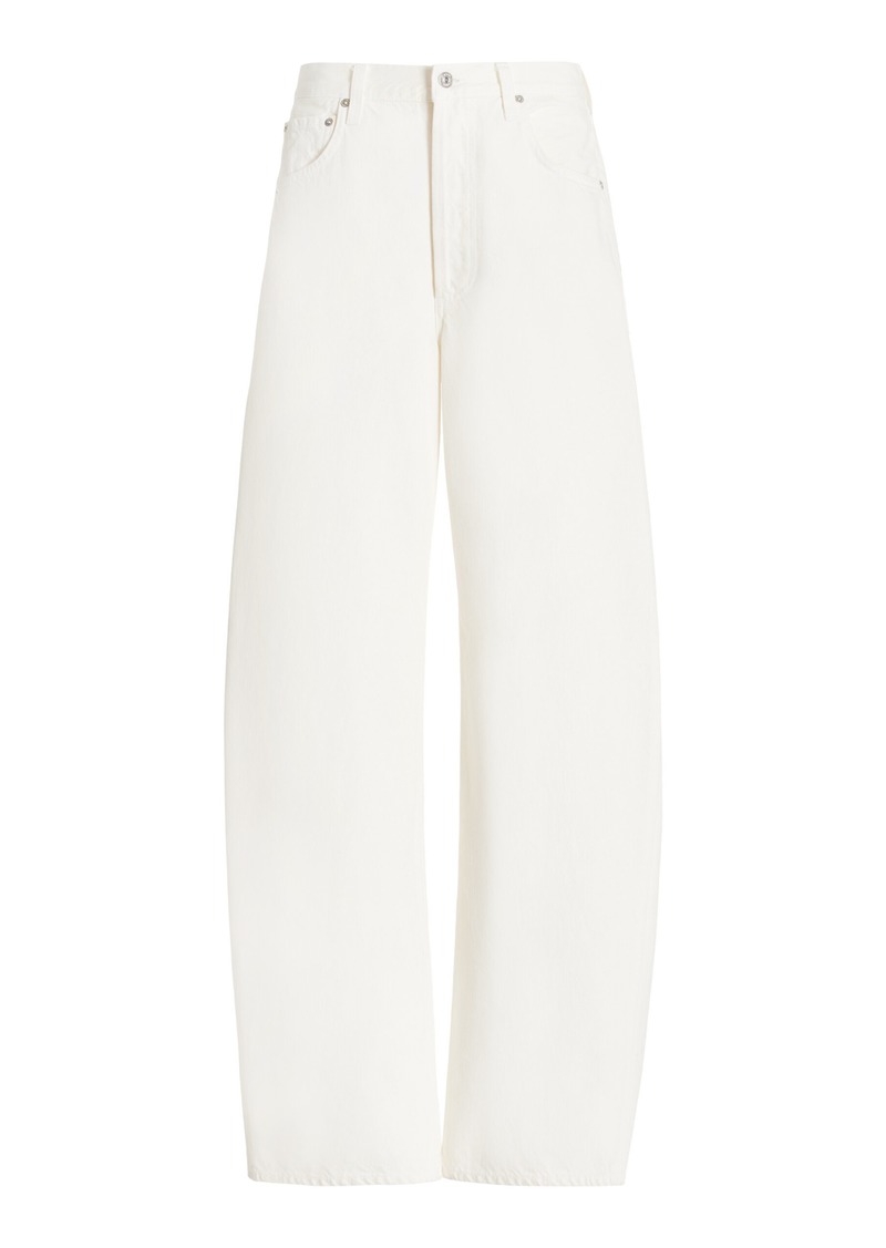 Citizens of Humanity - Ayla Rigid High-Rise Baggy Jeans  - White - 24 - Moda Operandi