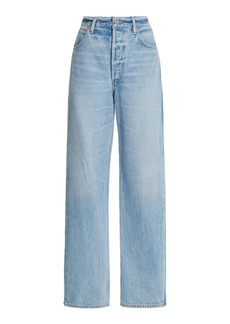 Citizens of Humanity - Ayla Rigid High-Rise Cropped Baggy Jeans - Light Wash - 25 - Moda Operandi