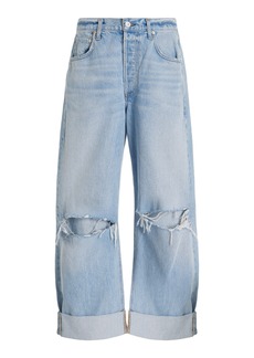 Citizens of Humanity - Ayla Rigid High-Rise Cropped Wide-Leg Jeans - Light Wash - 32 - Moda Operandi