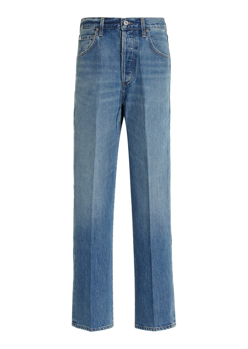 Citizens of Humanity - Baretta Rigid Mid-Rise Straight-Leg Jeans - Blue - 31 - Moda Operandi