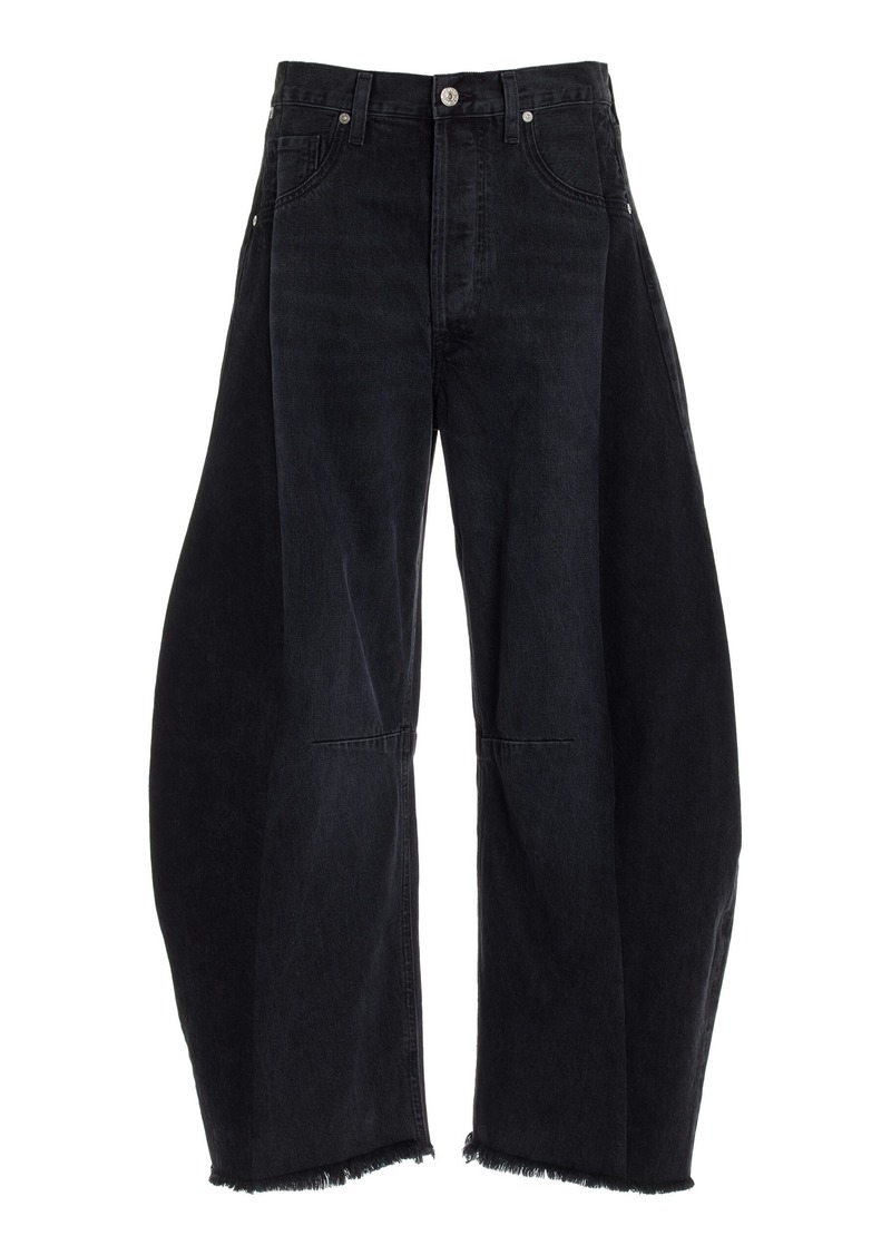 Citizens of Humanity - Exclusive Horseshoe Rigid High-Rise Wide-Leg Jeans - Black - 28 - Moda Operandi