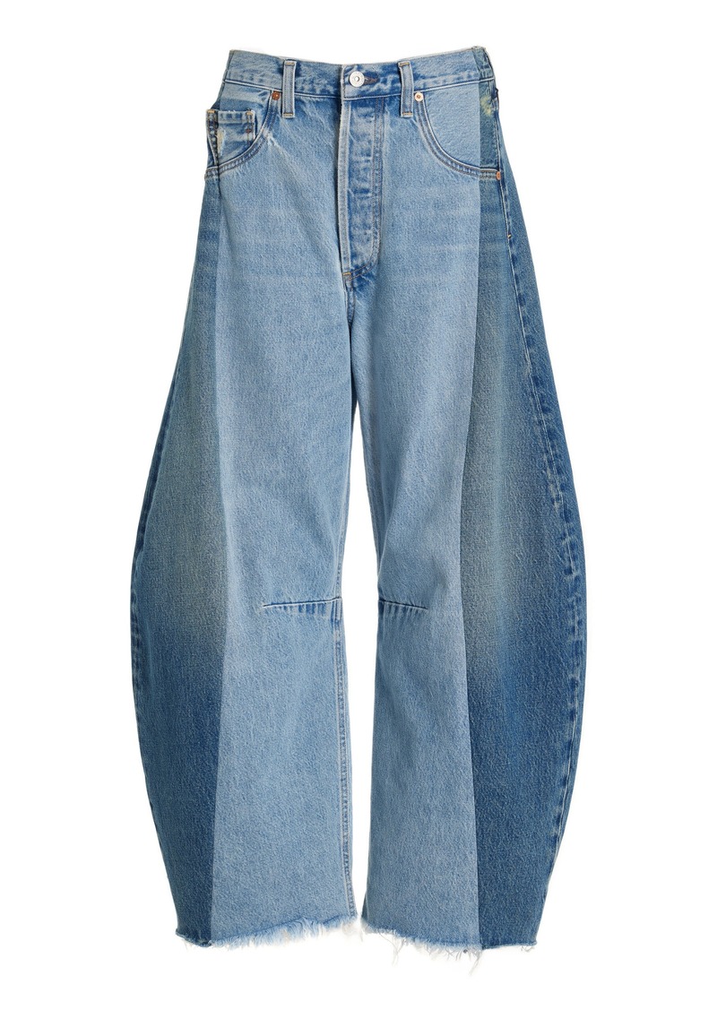 Citizens of Humanity - Horseshoe Paneled Rigid High-Rise Wide-Leg Jeans - Medium Wash - 23 - Moda Operandi