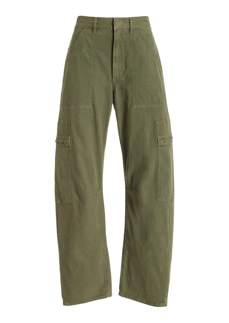 Citizens of Humanity - Marcelle Low-Slung Cotton Cargo Pants - Green - 24 - Moda Operandi