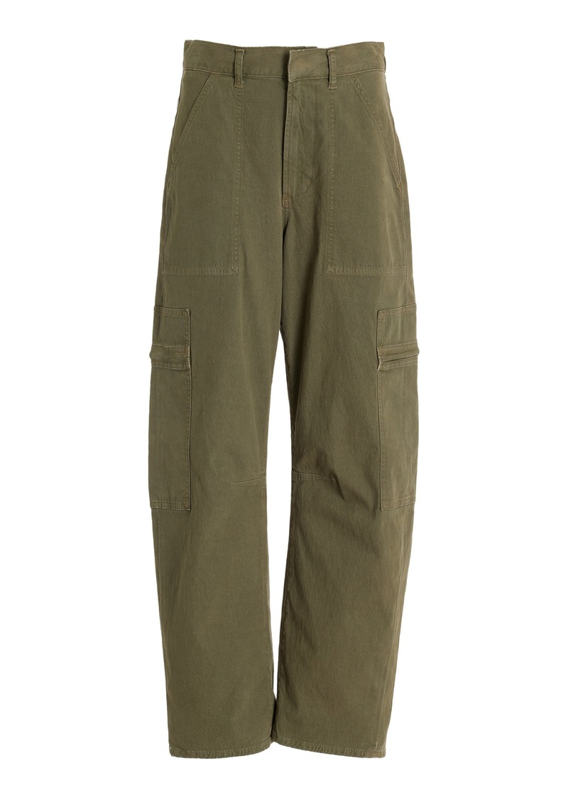 Citizens of Humanity - Marcelle Low-Slung Cotton Cargo Pants - Green - 27 - Moda Operandi