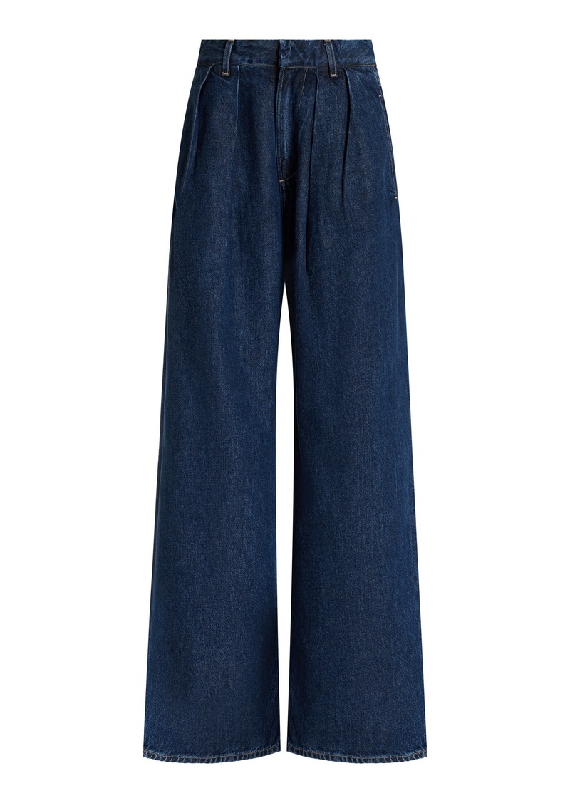 Citizens of Humanity - Petra Pleated Rigid High-Rise Wide-Leg Jeans - Blue - 27 - Moda Operandi