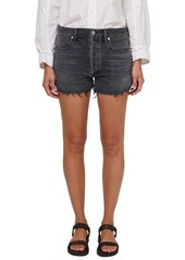 Citizens of Humanity Annabelle High Waist Cutoff Denim Shorts in Free Fall Washed Black at Nordstrom