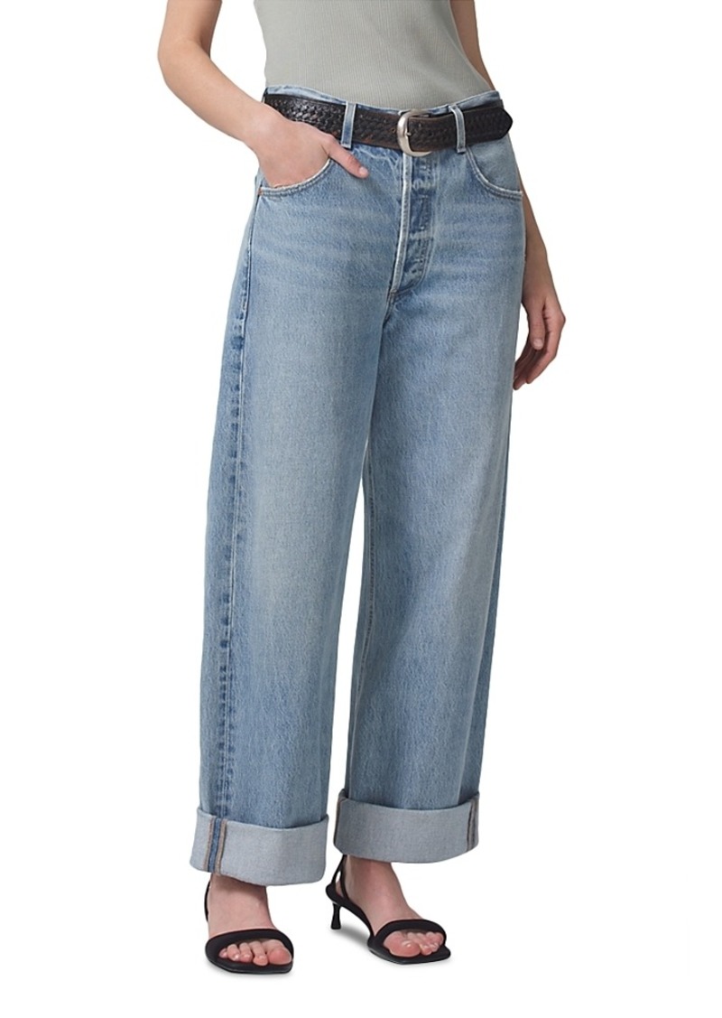 Citizens of Humanity Ayla High Rise Baggy Cuffed Jeans in Skylights