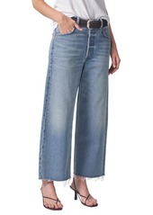 Citizens of Humanity Ayla Raw Hem High Waist Crop Baggy Wide Leg Jeans