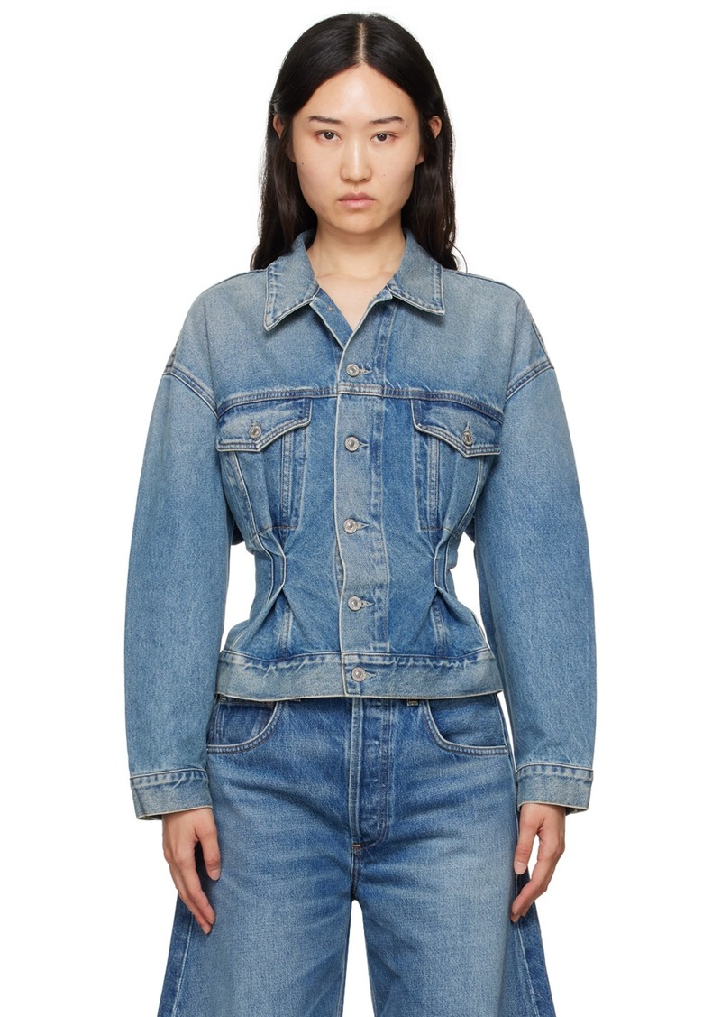 Citizens of Humanity Blue Leela Belted Denim Jacket