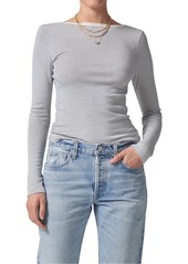 Citizens of Humanity Carys Deep Scoop Back Long Sleeve Top