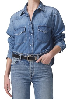 Citizens Of Humanity Cotton Cropped Western Shirt