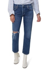 Citizens of Humanity Emerson Ripped Ankle Slim Fit Boyfriend Jeans in Distressed Tempo at Nordstrom