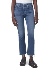 Citizens of Humanity Isola High Waist Fray Hem Crop Bootcut Jeans