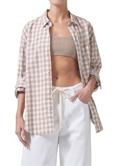 Citizens of Humanity Kayla Gingham Oversize Button-Up Shirt
