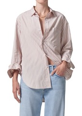 Citizens of Humanity Kayla Mesa Stripe Oversize Button-Up Shirt at Nordstrom