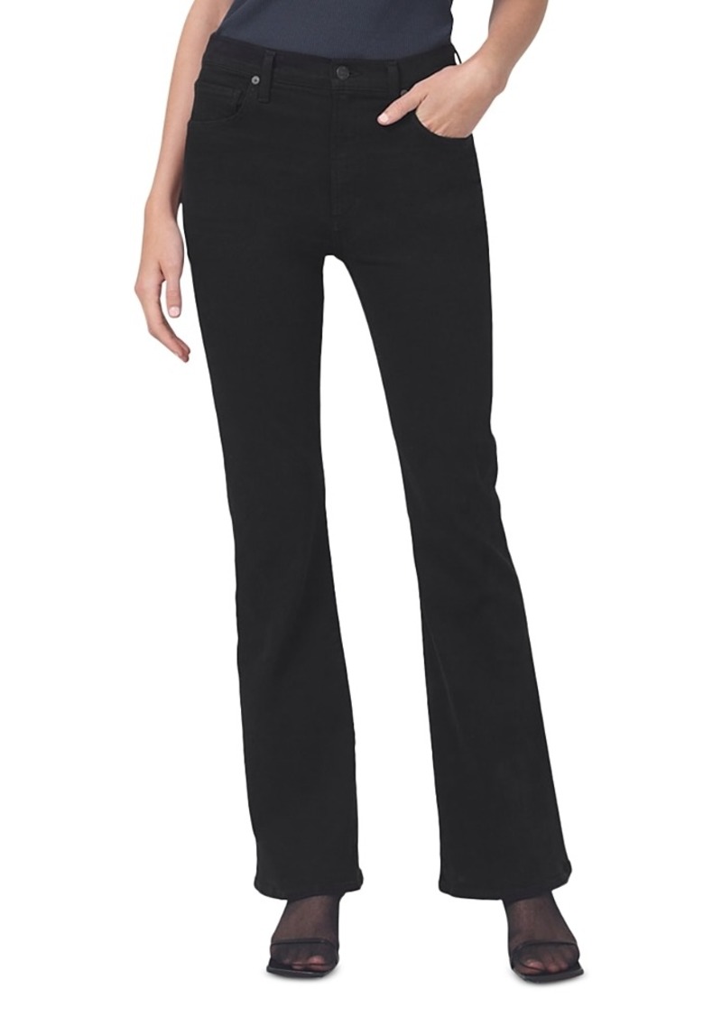 Citizens of Humanity Lilah High Rise Bootcut Jeans in Plush Black