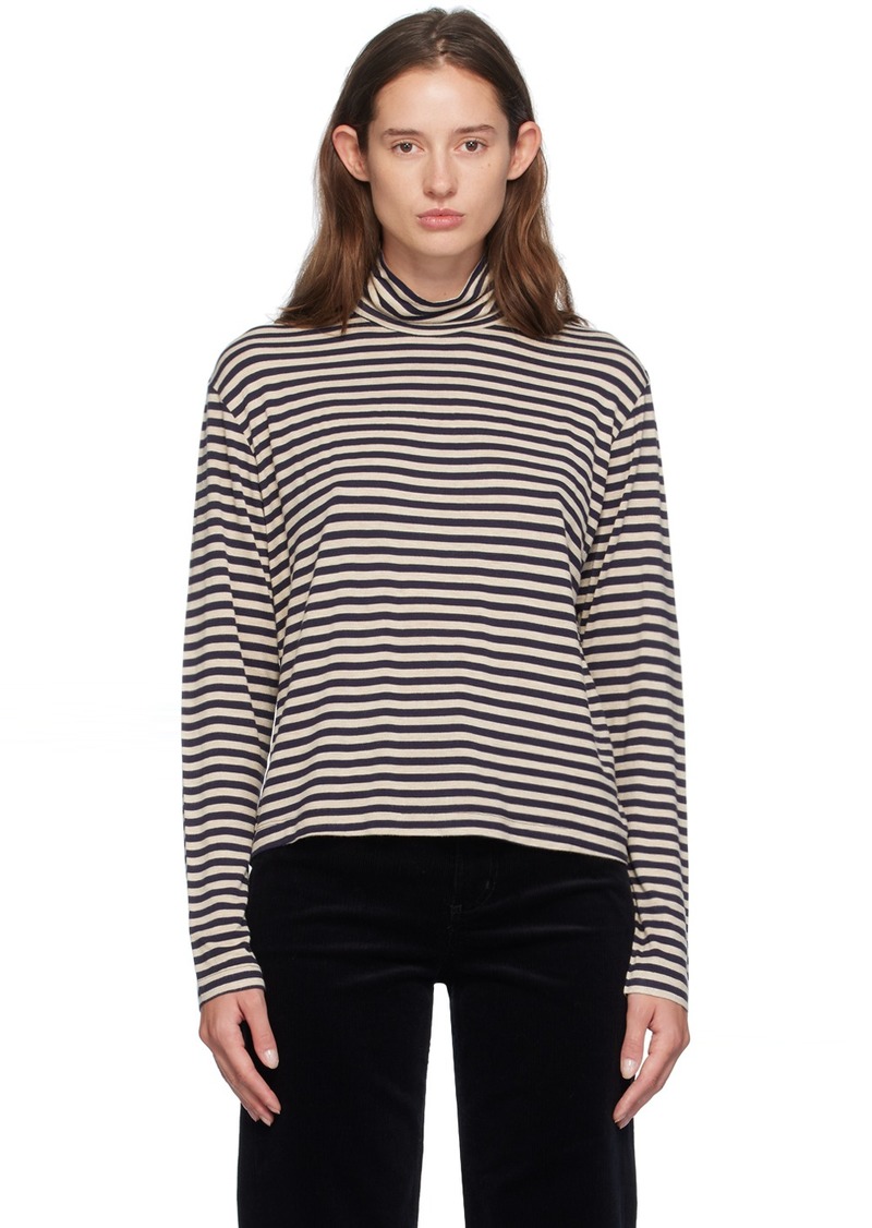 Citizens of Humanity Navy & Beige Alexandra Turtleneck