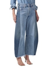 Citizens of Humanity Pieced Horseshoe Raw Hem Ankle Wide Leg Jeans