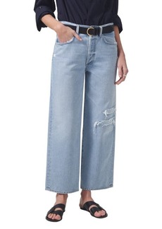 Citizens of Humanity Pina Distressed Ankle Baggy Wide Leg Jeans