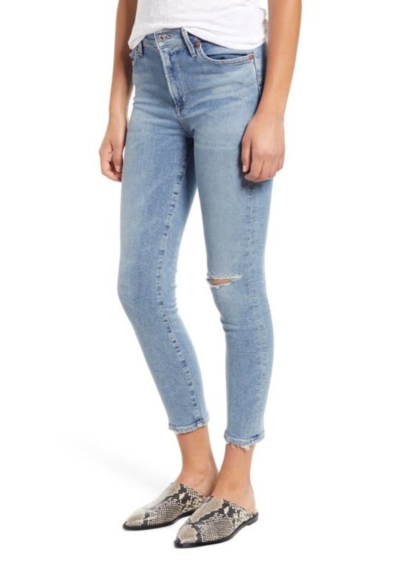 Citizens of Humanity Rocket Ripped High Waist Crop Jeans