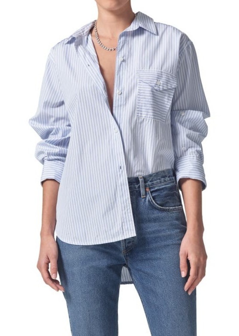 Citizens of Humanity Shay Stripe Cotton Button-Up Shirt