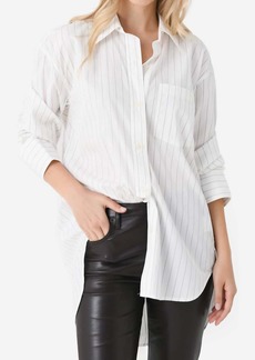 Citizens of Humanity Cocoon Shirt In Bitter Chocolate Stripe