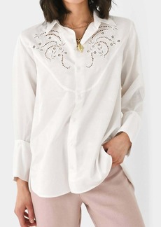 Citizens of Humanity Dree Embroidered Shirt In Optic White