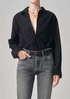 Citizens of Humanity Kayla Shrunken Shirt In Black